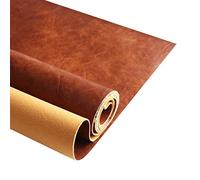 Premium Faux Leather Upholstery Fabric 1.2mm Thickness,Waterproof Upholstery Leather Distressed Bark Fabric(Brown,Pre-Cut 36"x54")