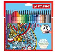 STABILO Premium Fibre-Tip Pen Pen 68 - Pack of 24 - Assorted Colours