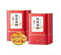Premium Fermented Pu'er Ripe Tea 250g*2/17.64oz with Aged Tangerine Peel Choice of Quality