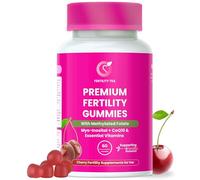Premium Fertility Supplements for Women - Myo-Inositol & Folic Acid - Cherry Flavour Gummies with Vitamins D & B12, CoQ10-25 - 60 Vegan, Halal Fertility Vitamins for Reproductive Health.