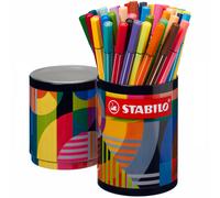 STABILO Pen 68 - Premium Fibre-Tip Pen - ARTY - Tin of 45 - Assorted Colours