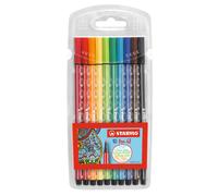 STABILO Pen 68 - Premium Fibre-Tip Pen - Pack of 10 - Assorted Colours