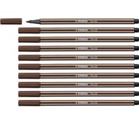 Premium Fibre-Tip Pen - STABILO Pen 68 - Pack of 10 - Brown