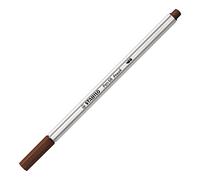 Premium Fibre-Tip Pen with Brush Tip - STABILO Pen 68 brush - Pack of 1 - Brown