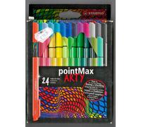 Premium Fineliner - STABILO pointMax - ARTY - Case of 24 - Assorted Colors