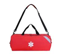 Premium First Aid Kit, Emergency Medical Kit, Shoulder Bag withTwo Large Compartments and Four Side Pockets, Oxford Cloth, for Home Camping Hiking Adventure College (Red)