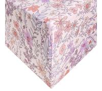 Premium Fitted Knit Crib Sheet/Toddler Sheet "Flora" by Copper Pearl