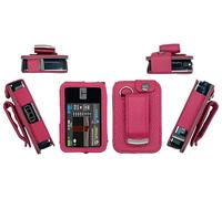 Premium Fitted Leather Case with Screen Protector & Rotatable Belt Clip (Neck Lanyard) for Tandem Diabetes Care Insulin Pump T:Slim X2 (All Models) (Hot Pink)