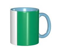 Premium Flag of Cote D'Ivoire Printed Ceramic Mugâ€“Personalized Sky Blue Ceramic Mug, Perfect for Serving Coffee, Tea, and Milk.