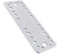 Premium Flat Bracket 2.5mm Galvanised Steel Joining Plate Brackets for Timber Fence, Sleeper & Wood Bracket Applications Pack of: 20 Size: 100mm x 35mm x 2.5mm
