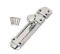Premium Flat Slide Door Bolt 4" Polished Chrome