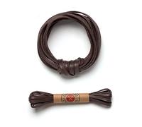 Premium Flat Waxed Cotton Boot Laces - Cobbler's Choice Shoe Laces - Durable and Beautiful!, Brown, 55''