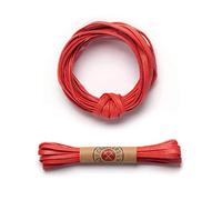 Premium Flat Waxed Cotton Boot Laces - Cobbler's Choice Shoe Laces - Durable and Beautiful!, Red, 30''