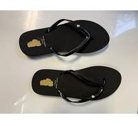 Premium Flip Flops - Comfortable Beach Sandals with Lake Tahoe Design - Lightweight, Durable, and Water-Resistant. Designed by people who live, work, and play on the water. Womens Black., Black, 5.5