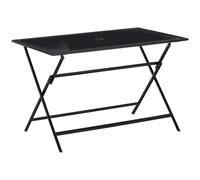 Premium Foldable Outdoor Table - Rectangular Glass Top - 110x70x70cm - Parasol H