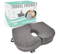 Premium Foldable Travel Tailbone Seat Cushion - for Relief of Lower Back, Sciatic, Butt and Tailbone Pain - for Home & Office Use, Perfect for Travel or Driving