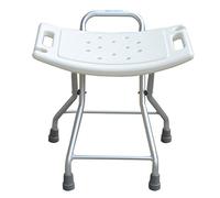 Premium Folding Shower Chair for Elderly & Did - Lightweight Cact Bath Transfer Bench Easy to Store Safe & table Bath Stool White