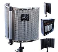 Premium Folding Soundproofing Vocal Booth / Reflection Filter for Recording Studio Vocal Microphone, Create Warmer and Clearer Vocals with Acoustic Sound Proofing Foam for Maximum Absorption, for Professional and Home Studio to Improve Room Acoustics