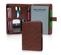 Premium Folio Cover Compatible with Rocketbook, Hobonichi Cousin, Stalogy and Midori MD Planners - Fits 6 x 8.8 Smart Notebook - Executive Size A5 Portfolio Organizer - Faux Leather Planner Covers