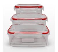 Premium Food Containers with Lids - Pack of 3 | Plastic Food Storage Container | Reusable Lunch Box for Adults | Plastic Food Containers with Lids | Snack & Sandwich Box