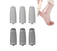 Premium Foot Grinder Roller Heads Compatible with JML NuYou Pedi Roller - Professional Callus Remover for Silky Smooth Feet (Grey, 6pcs)
