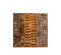Premium Framed Fence Bunched Willow Hurdle Hand Woven 1.82m x 0.90m Primrose None One Size