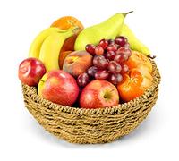 Premium Fresh Fruit Gift Basket - Classic Fresh Fruit Bowl with Bananas, Clementines, Pears, Apples, Grapes - Luxury Fruit Hampers for Birthdays and Celebrations, from Regency Hampers