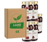 Premium Fruit Preserve - Morello Cherry Jam 430g - No Added Sugar - Compatible with Stute By Luxe Bitez (Pack of 5)