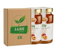 Premium Fruit Preserve - Peach Jam 430g - No Added Sugar - Compatible with Stute By Luxe Bitez (Pack of 2)