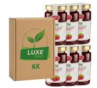 Premium Fruit Preserve - Raspberry Jam 430g - No Added Sugar - Compatible with Stute By Luxe Bitez (Pack of 6)