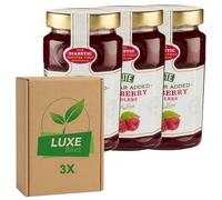 Premium Fruit Preserve - Raspberry Jam 430g - No Added Sugar - Compatible with Stute By Luxe Bitez (Pack of 3)