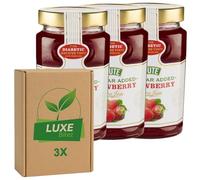 Premium Fruit Preserve - Strawberry Jam 430g - No Added Sugar - Compatible with Stute By Luxe Bitez (Pack of 3)