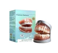 Premium Full Denture Set, Premium Custom Dentures, Dentures False Teeth Set, Natural Fit, Soft and Comfortable (1 Pcs)
