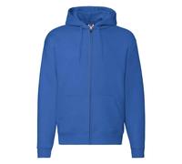 Premium Full Zip Hoodie Fruit Of The Loom Blue M