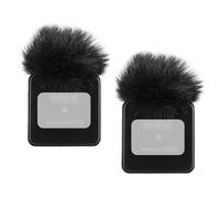 Premium Furry Windscreen Windshield Dead-cat for Rode Wireless Go Microphones (2PCs-Black, Rode Wireless Go II)