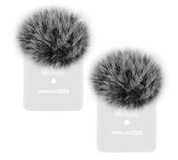 Premium Furry Windscreen Windshield Dead-cat for Rode Wireless Go Microphones (2PCs-Gray, Rode Wireless Go II)