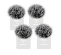 Premium Furry Windscreen Windshield Dead-cat for Rode Wireless Go Microphones (Rode Wireless Go II, Black-White)