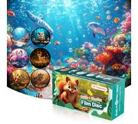 Premium Galaxy Projector Pro Disc, 6 Pack 5K Ultra HD Animals Replacement Projection Slides, 6 Animal Theme Film Discs Compatible with BL-DQY02 Pro Galaxy Projector for Bedroom (Device Not Included)