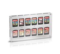 Premium Game Card Storage Case for Nintendo Switch, Clear Acrylic Display Holder, 12 Cartridge Slots