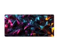 Premium Gaming Mousepad Geometric Shape Design Keyboard Mat High Precision Micro Textured Cloth Anti Slip Base Heavy Duty PC Workstation Home Office Accessories 700x300mm