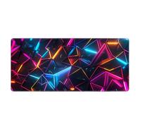Premium Gaming Mousepad Geometric Shape Design Keyboard Mat High Precision Micro Textured Cloth Anti Slip Base Heavy Duty PC Workstation Home Office Accessories 700x300mm