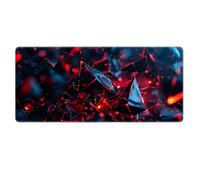Premium Gaming Mousepad Geometric Shape Design Keyboard Mat High Precision Micro Textured Cloth Anti Slip Base Heavy Duty PC Workstation Home Office Accessories 700x300mm