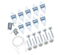 Premium Garage Door Roller Set Featuring Reinforced Nylon and Double Bearings for Enhanced Cables Heavy Duty Parts Bearing Rollers Weatherproof Brackets Galvanised Cable Residential Repair Quiet