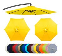 Premium Garden Patio Umbrella Replacement Canopy Cover 3.0m/9.8ft Parasol Fabric 8 RibsYellow Canopy for Outdoor Umbrella Fits 2m/2.3m/2.7m Umbrellas