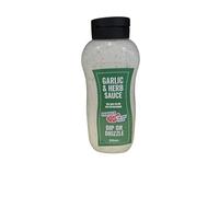 Premium Garlic & Herb Pizza Dip and Drizzle Sauce - 930ml Large Squeeze Bottle - Creamy Condiment for Pizza Crusts, Wedges, Salads & Kebabs (Pack of 1)