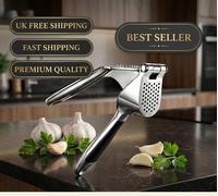 Premium Garlic Press Easy to Use and Clean Garlic Crush Large - Olivers Kitchen