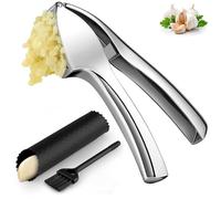 Premium Garlic Press with Garlic Peeler Tube