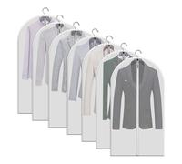 Premium Garment Bags with Zipper - Clear Plastic Clothes Cover for Wardrobe, Dry Cleaning, Hanging Storage 60cmx100cm/24"x40"