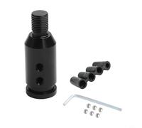 Premium Gear Shift Knob Adapter for Non Threaded Shifters with 3 Plastic Hose Sizes for Improved Shift Handling (Black)