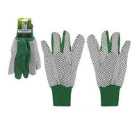 Premium General Purpose Garden Gloves - One-Size-Fits-All (1 Pair) - Green & White with Black Dots Design - Ultra-Durable Material - Perfect for All Gardening Tasks